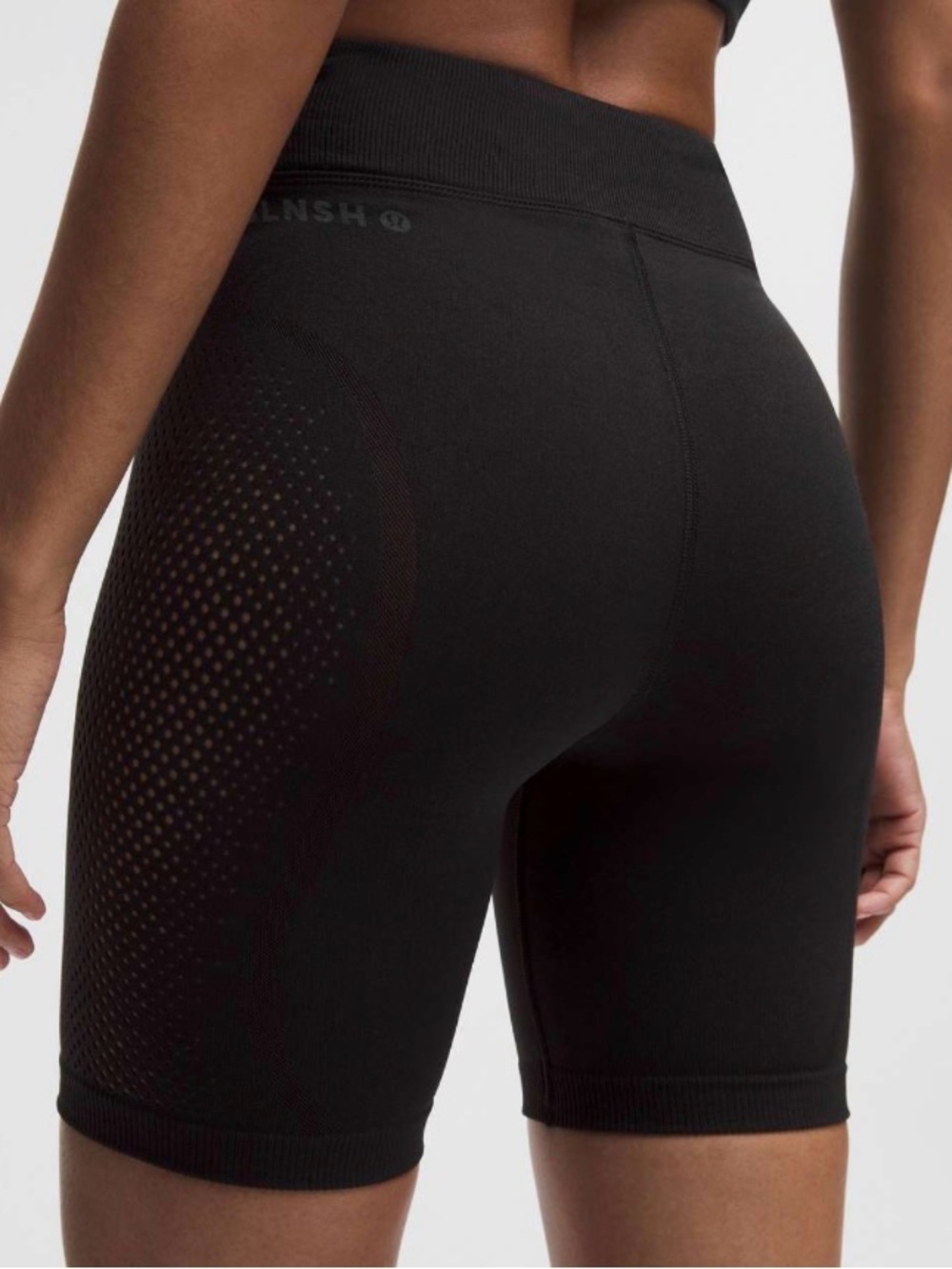 Lululemon Black Women’s High-Rise reveal knit SLSHN collab Bike Shorts - Picture 5 of 9